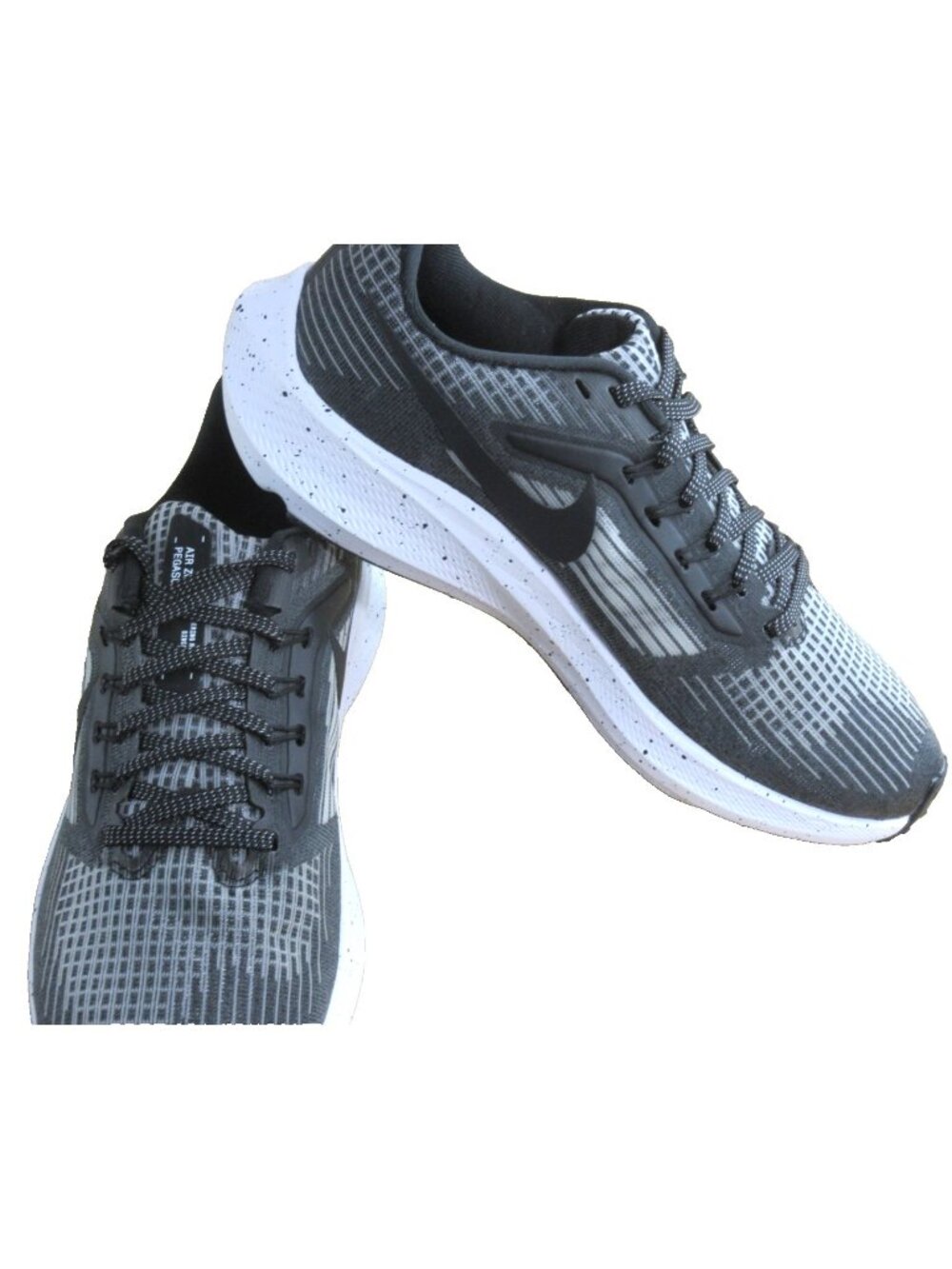 Women's Nike Air Zoom Pegasus 39 Running Shoes Black Smoke Grey White Size 7.5 - Picture 4 of 7